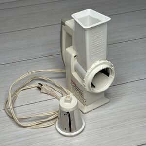 Presto SaladShooter Electric Slicer Shredder White Corded Kitchen Prep Gadget